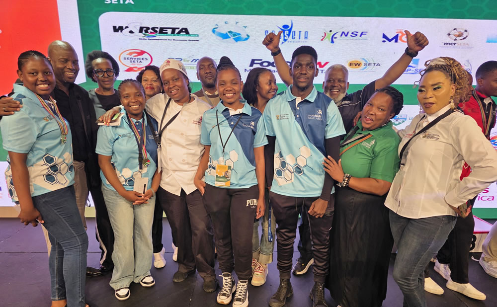 EWC TVET College's WorldSkills South Africa National entrants and support team.